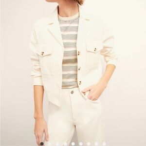 MM Lafleur The Rhoda Jacket Eco Better Than Denim XL Extra Large Ivory Tusk Coat